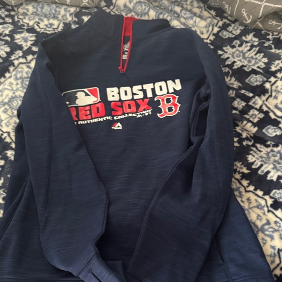 Majestic Navy Boston Red Sox Sweatshirt - Picture 1 of 2